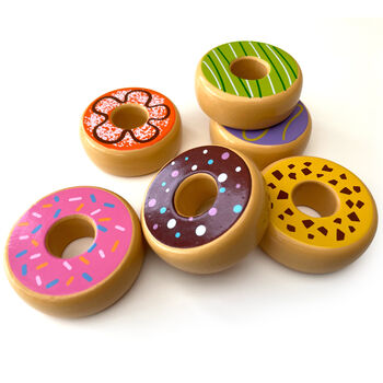 Wooden Donuts Pretend Play Food Set, 4 of 5