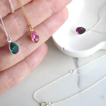 Personalised Necklace With Swarovski Birthstone, 4 of 7