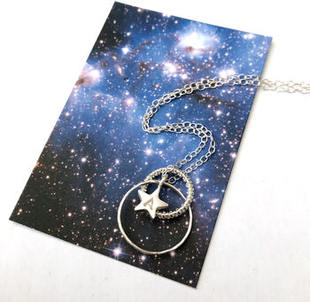 Starlit Necklace With Initial, 9 of 9