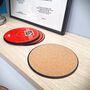 Four Record Coasters Fathers Day Music Fan Lover Real Vinyl Cork Bottoms, thumbnail 3 of 8