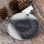 Personalised Metal Disc Wreath Decoration, thumbnail 1 of 2