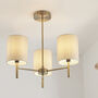 Three Light Shaded Chandelier, thumbnail 2 of 12