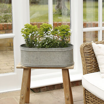 Oval Ribbed Garden Planter, 2 of 4
