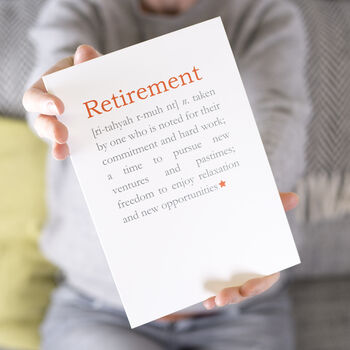 Personalised Retirement Definition Card, 3 of 4