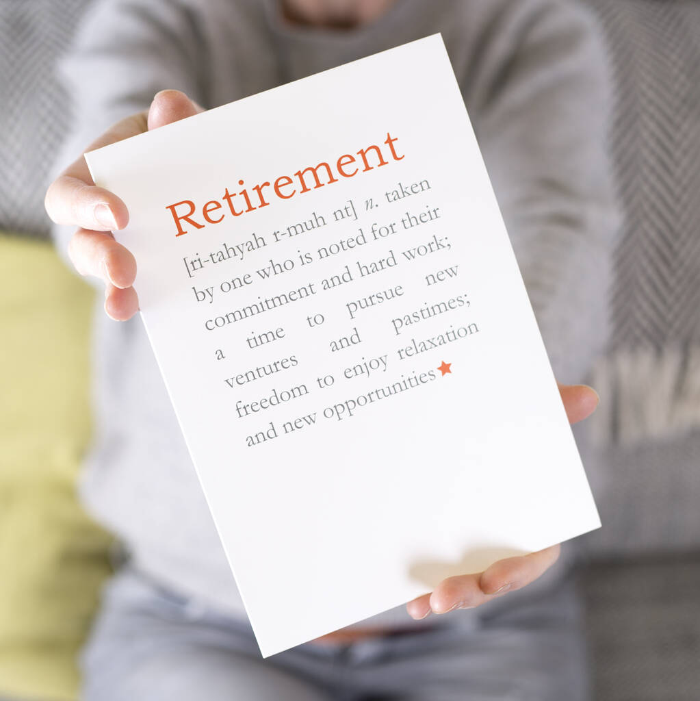 Personalised Retirement Definition Card By Bombus ...