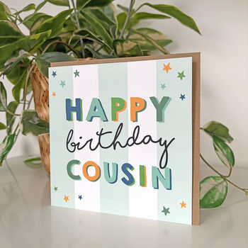 Celebration Birthday Cousin Card Blue, 2 of 3