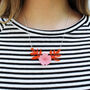 Pink And Orange Personalised Floral Daisy Necklace, thumbnail 4 of 6