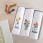 Embroidered Flowers Vases Handkerchiefs, thumbnail 2 of 4