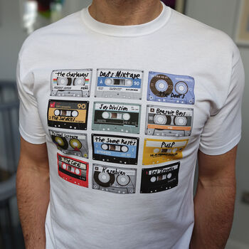 Personalised Cassette Tape Music Selection T Shirt, 11 of 12