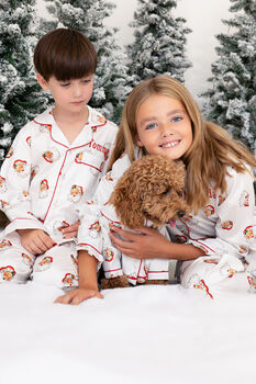 Personalised Dog Santa Christmas Pyjamas, 12 of 12