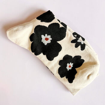 Personalised Poppy Floral Three Pairs Of Socks In A Box, 5 of 9