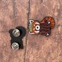 Red Panda Enamel Pin – Flower Crown, Badge, thumbnail 3 of 6