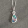 Fine Australian Opal Doublet Necklace In Sterling Silver, thumbnail 4 of 5