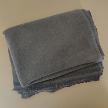 Personalised Pure Cashmere Dark Grey Throw Home Blanket, 3 of 6