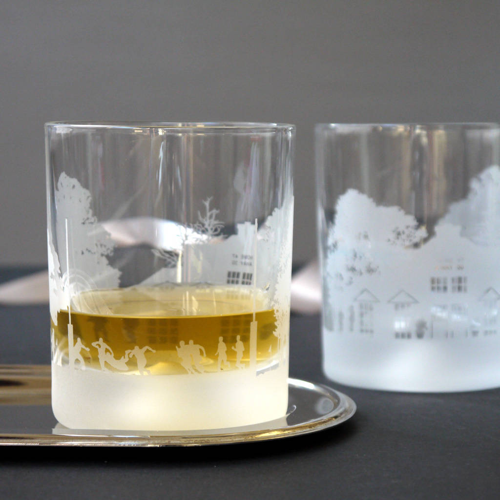 Rugby Scene Glassware Gifts By Inkerman London