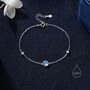 Delicate Moonstone And Cz Bracelet In Sterling Silver, thumbnail 3 of 11