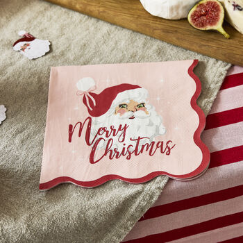 Vintage Santa Paper Napkins Pack Of 16, 4 of 5