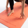 Leo Fire Sign Glowing Coral Yoga Mat, thumbnail 1 of 10