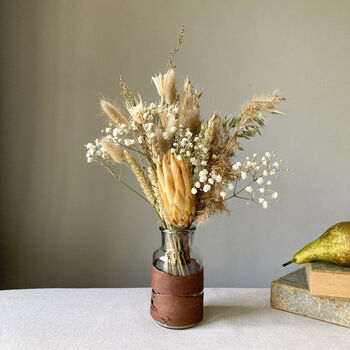 Dried Flower Posy With Protea And Gypsophila, 4 of 6