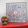 Personalised 'Loves' Typographic Artwork, thumbnail 10 of 12