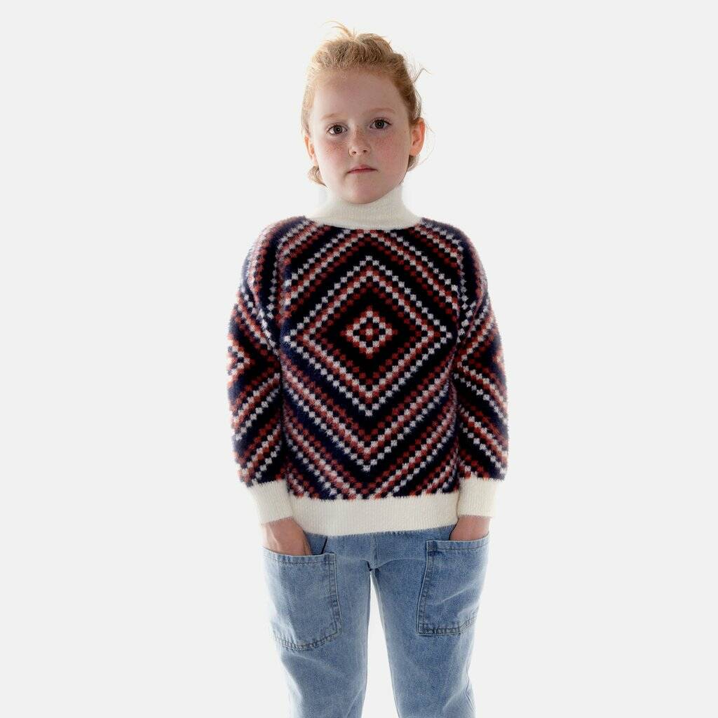 Unisex Kids Cashmere Blend Pattern Sweater By Hayley & Co | notonthehighstreet.com