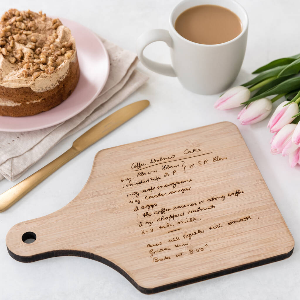 Personalised Handwriting Recipe Chopping Board For Her, 1 of 3