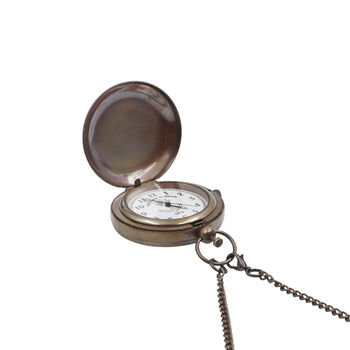 The Windsor Personalised Gunmetal Pocket Watch For Graduation, 9 of 12