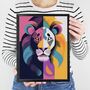 Graphic Lion Illustration Art Print, thumbnail 1 of 4