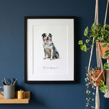 Custom Watercolour Illustrated Pet Print, 7 of 7