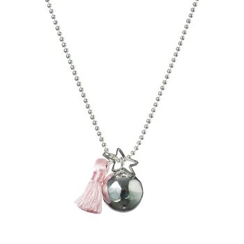 Bola Maternity Necklace With Baby Pink Pompon, 4 of 7