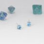 Natural Topaz Stud Earrings In Sterling Silver, thumbnail 6 of 12