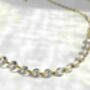 Diamond Tennis Necklace In Solid Gold, thumbnail 5 of 5