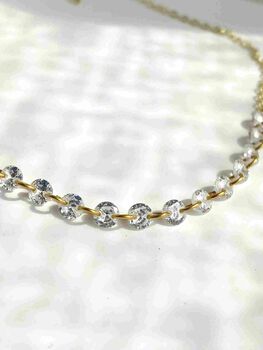 Diamond Tennis Necklace In Solid Gold, 5 of 5