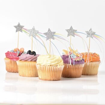 Set Of Shooting Star Cupcake Toppers, 2 of 3