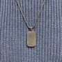 Personalised Men’s Contemporary Silver Dog Tag Necklace, thumbnail 2 of 7