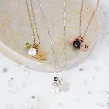Personalised 70th Birthday Necklace For Her, 7 of 11
