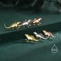 Sterling Silver Tiny Bearded Dragon Stud Earrings, thumbnail 7 of 12