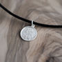 Sterling St Christopher Leather Necklace, thumbnail 3 of 7