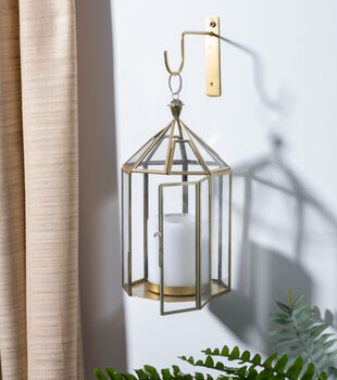 Glass Lantern With Antique Gold Or Silver Frame 'Chhat', 2 of 6