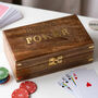 Personalised Luxury Name And Established Wooden Poker Set, thumbnail 1 of 4