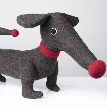 Dachshund Soft Toy Personalised And Handmade, 3 of 8