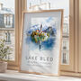 Lake Bled Slovenia Travel Poster, thumbnail 3 of 7