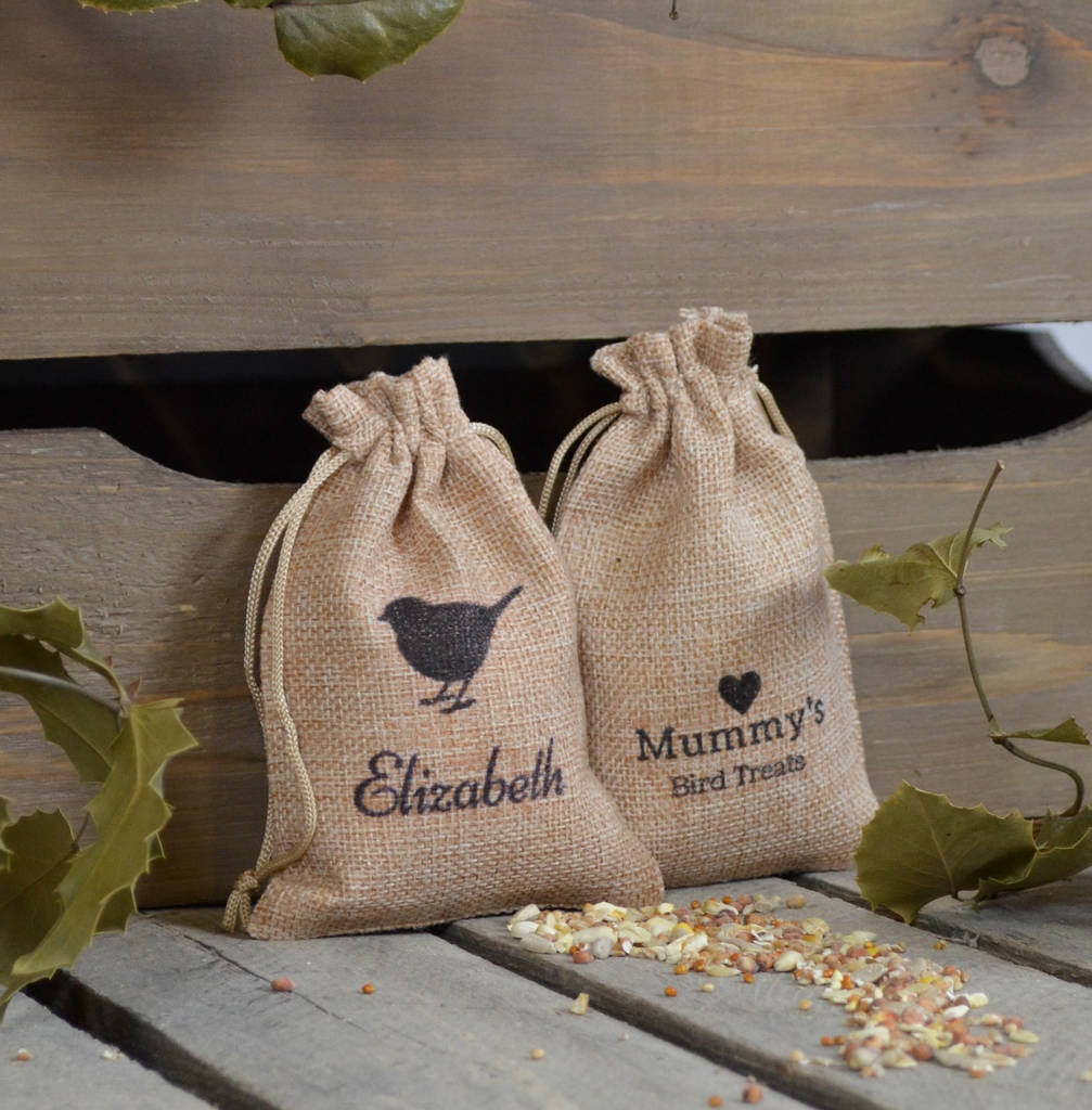 Pinecone Birdfeeder With Personalised Bird Seed Bag By The Orchard