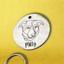 Customisable Dog Tag, Pet ID Tag With Pet Portrait, thumbnail 3 of 5