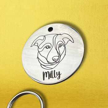 Customisable Dog Tag, Pet ID Tag With Pet Portrait, 3 of 5