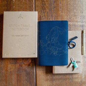 Stitch Your Travels Europe Notebook Vegan Leather, 12 of 12