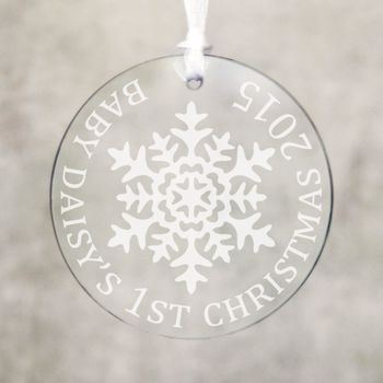 Personalised Baby's First Christmas Decoration, 3 of 3