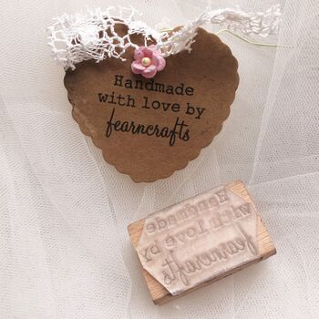 Personalised Handmade With Love By Rubber Stamp, 2 of 3