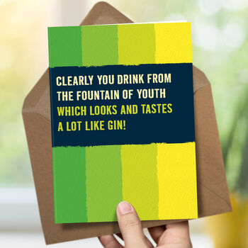 ‘Fountain Of Gin’ Funny Birthday Card, 3 of 4