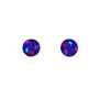 Mini Round Stud Earrings In Midnight Disco, thumbnail 3 of 4